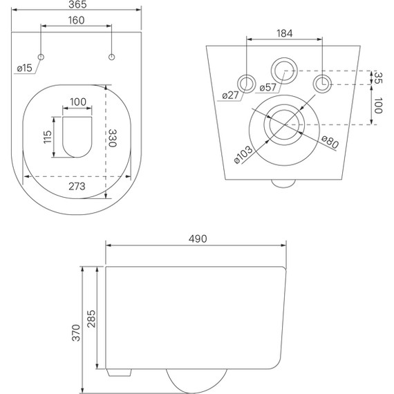 Унитаз подвесной безободковый Iddis Stone STORNSEi25 - фото 5