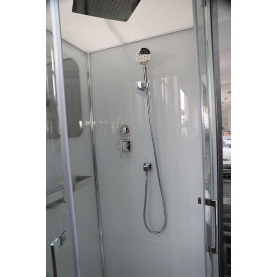 Душевая кабина CeruttiSpa 90х90 см VIVA91, хром/прозрачное (безсиликоновая сборка) - фото 3
