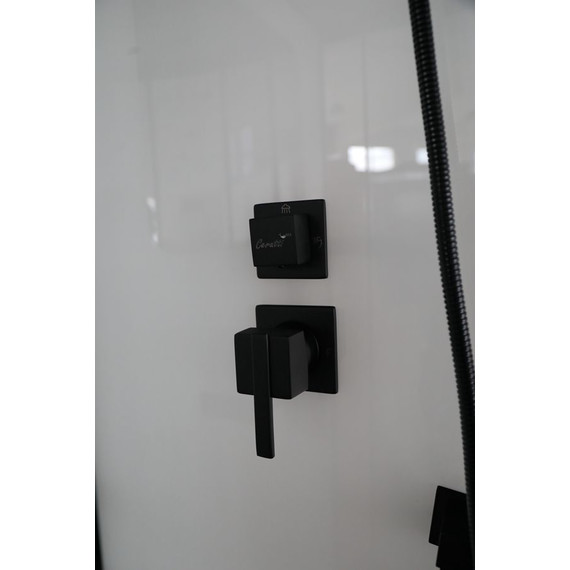 Душевая кабина CeruttiSpa 100х100 см Viva101B (безсиликоновая сборка) чёрный/прозрачное - фото 4