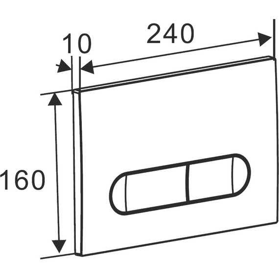 Кнопка смыва Azario AZ-004.01, белый глянцевый - фото 2