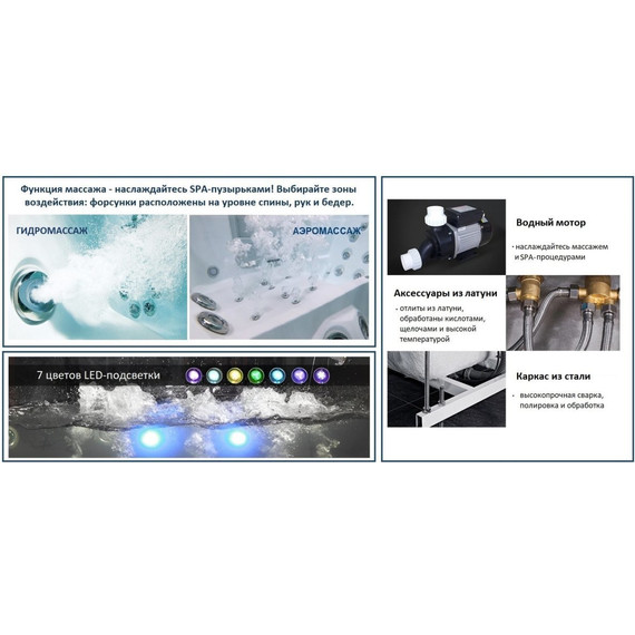 Ванна гидромассажная CeruttiSpa C-454A 170х120 см - фото 13