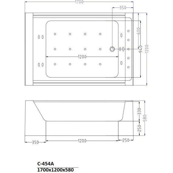 Ванна гидромассажная CeruttiSpa C-454A 170х120 см - фото 16
