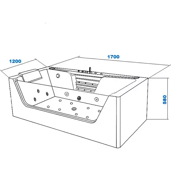 Ванна гидромассажная CeruttiSpa C-478A 170х120 см - фото 5