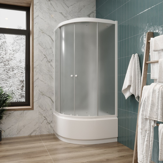 Душевая кабина Parly  Tomorrow 80х80 см EF821, белый/матовое - фото 2