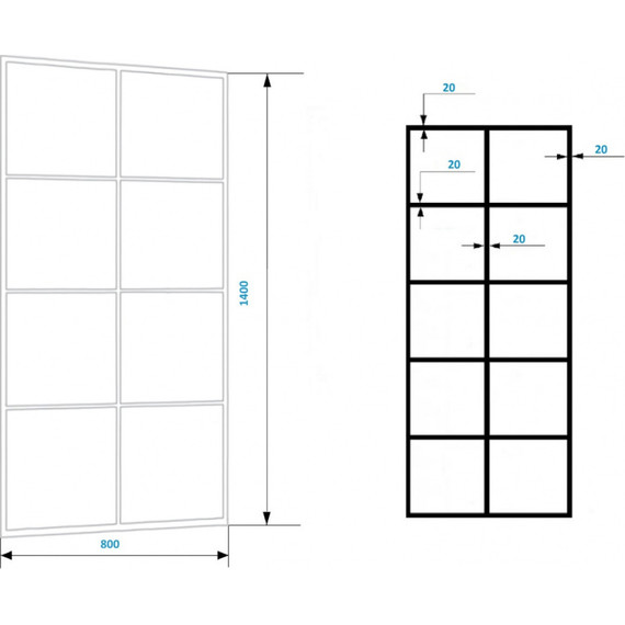 Шторка для ванны CeruttiSpa 80 см MUZA F80, чёрный/прозрачное - фото 5