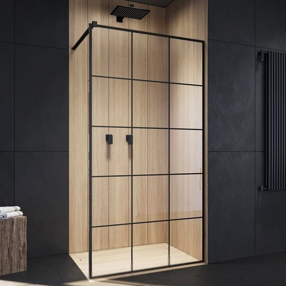 Душевая перегородка CeruttiSpa MUZA T80 80х195 см, чёрный/прозрачное - фото 2