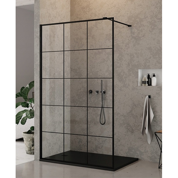 Душевая перегородка CeruttiSpa MUZA T80 80х195 см, чёрный/прозрачное - фото 4