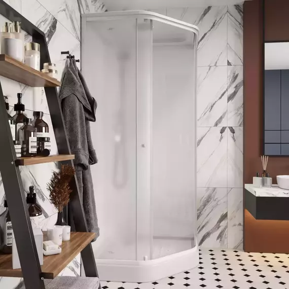 Душевая кабина Parly 90х90 см P911F, белый/матовое - фото 3