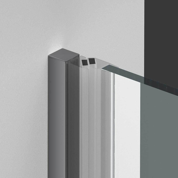 Душевая дверь Vincea Alpha 90 см VDP-3AL900CLGM, вороненая сталь/прозрачное - фото 3