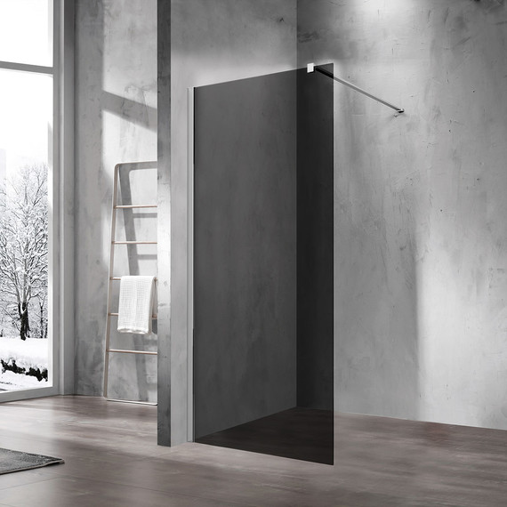 Душевая перегородка Vincea Walk in 90 см VSW-1H900CG (стекло 8 мм) с кронштейном в комплекте, хром/тонированное - фото 