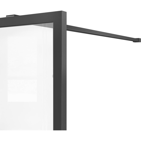 Душевая перегородка Vincea Walk in HC Art 120 см VSW-1HC120CFB (стекло 8 мм) с кронштейном в комплекте, чёрный/прозрачное/матовое - фото 5