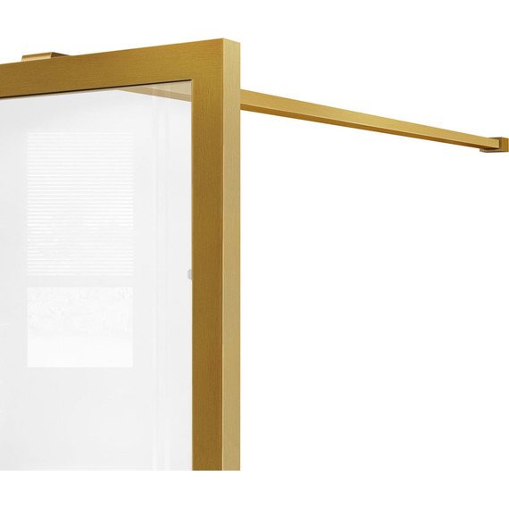 Душевая перегородка Vincea Walk in HC Art 120 см VSW-1HC120CFBG (стекло 8 мм) с кронштейном в комплекте, брашированное золото/прозрачное/матовое - фото 4