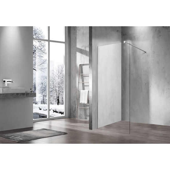 Душевая перегородка Vincea Walk in 60 см VSW-1H600CL (стекло 8 мм) с кронштейном в комплекте, хром/прозрачное - фото 2