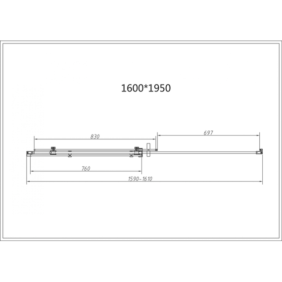 Душевое ограждение Vincea Como-N 160x80 см VSR-4CN8016CLB (стекло 8 мм) чёрный/прозрачное - фото 8