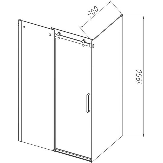 Душевое ограждение Vincea Como-N 160x90 см VSR-4CN9016CLB (стекло 8 мм) чёрный/прозрачное - фото 6