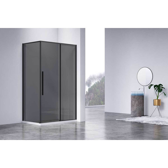 Душевое ограждение Vincea Slim-N 120x90 см VSR-4SN9012CGB, чёрный/тонированное - фото 2