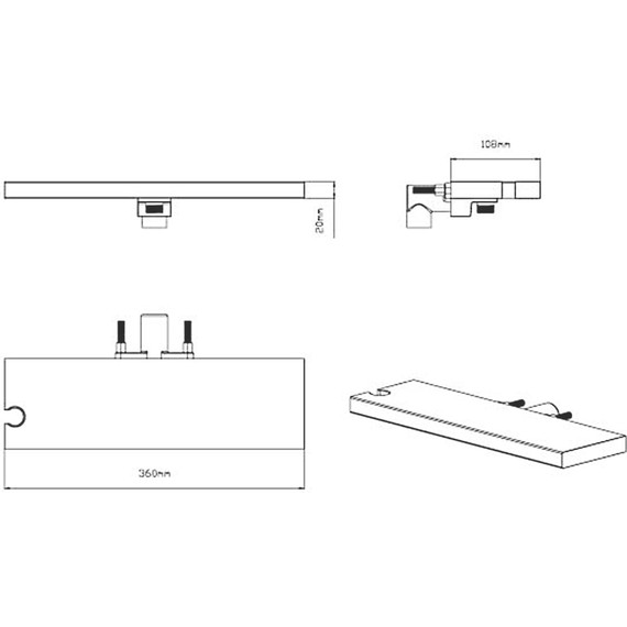 Душевая система для душа с термостатом Vincea Inspire VSFW-3I22MT2RGM, вороненая сталь - фото 18