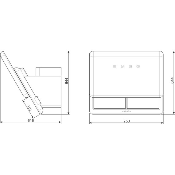 Вытяжка Smeg Стиль 50-х годов KFAB75UJ - фото 5