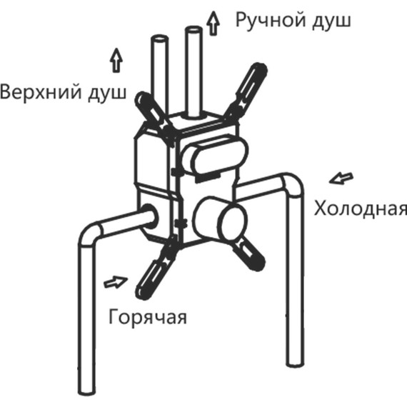 Смеситель для душа Vincea VSCV-421MB (со скрытой частью) матовый черный - фото 7