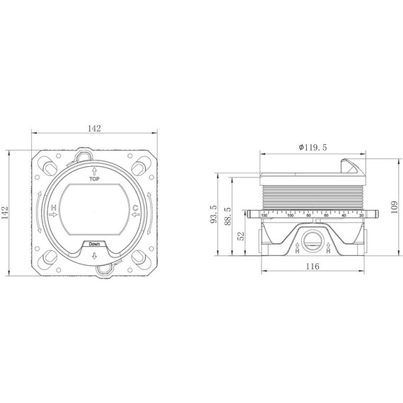 Смеситель для душа с термостатом Vincea VSCV-321T-MMB (со скрытой частью) матовый черный - фото 7