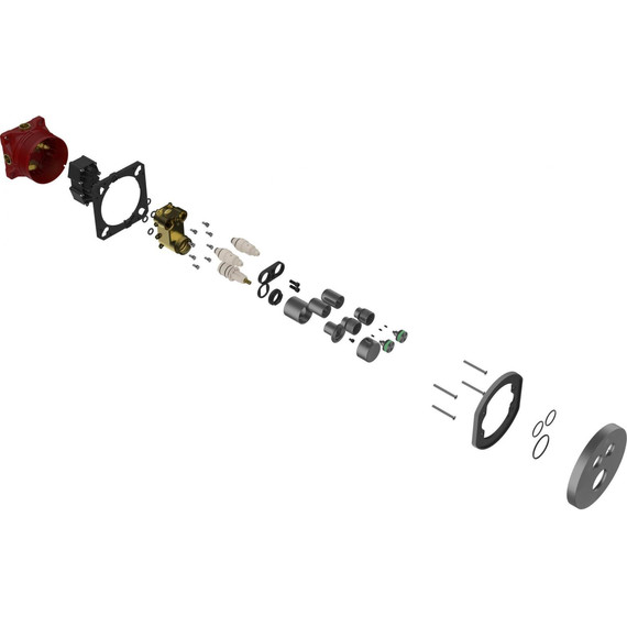 Смеситель для душа с термостатом Vincea VSCV-322T-MGM (со скрытой частью) вороненная сталь - фото 3