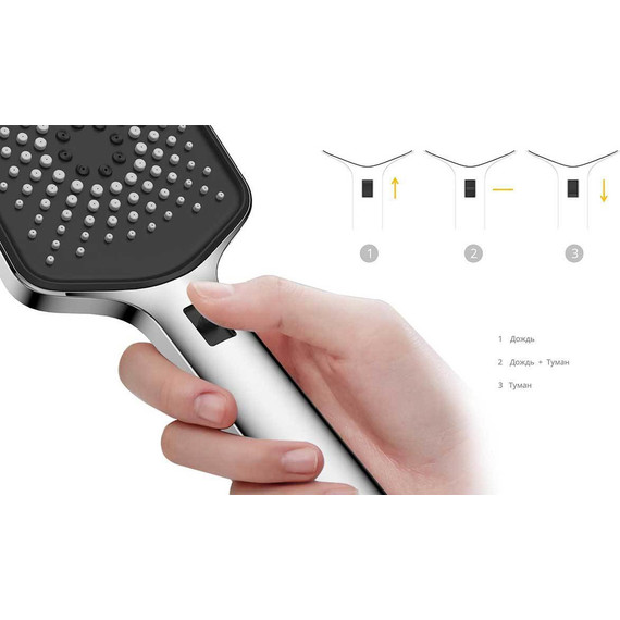 Душевая система для ванны с термостатом Vincea VSFW-433TI4MB, чёрный матовый - фото 10