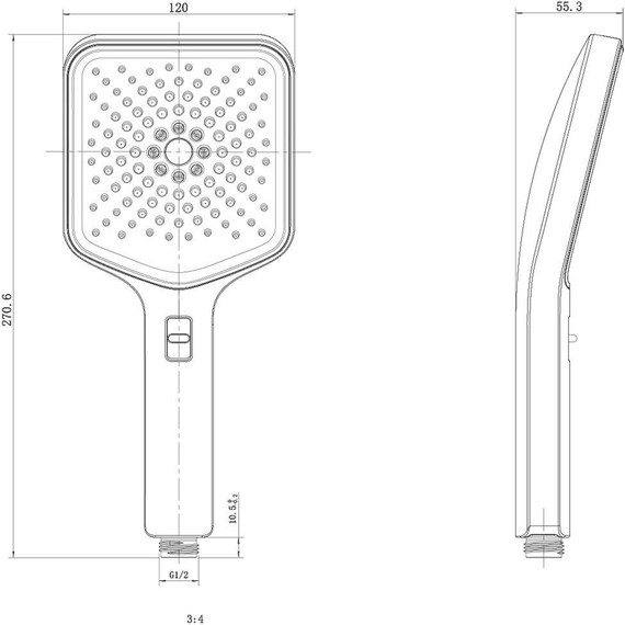 Душевая система для ванны с термостатом Vincea VSFW-433TI4MB, чёрный матовый - фото 16