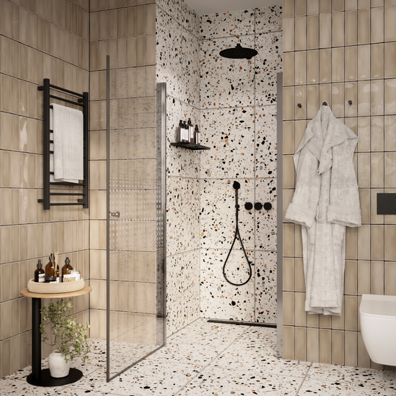 Душевая дверь Parly 80 см DE80, хром/прозрачное - фото 2