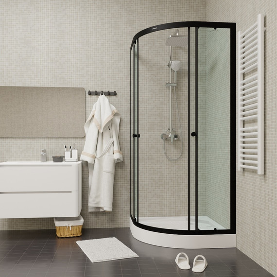 Душевое ограждение Parly 90х90 см ZE911B, хром/прозрачное - фото 3