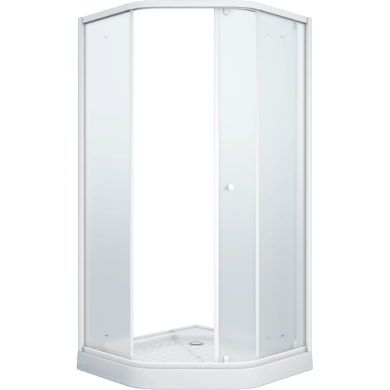 Душевое ограждение Parly 90х90 см ZEP91FR, белый/матовое - фото 4