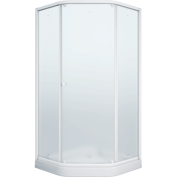 Душевое ограждение Parly 90х90 см ZEP91FR, белый/матовое - фото 6