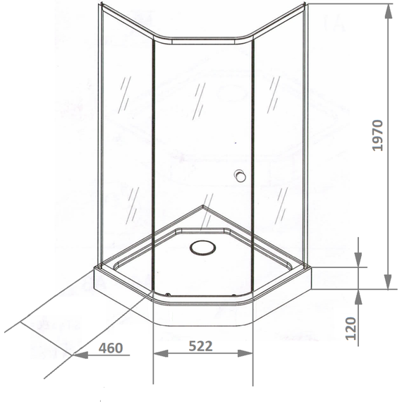 Душевое ограждение Parly 90х90 см ZEP91FR, белый/матовое - фото 8