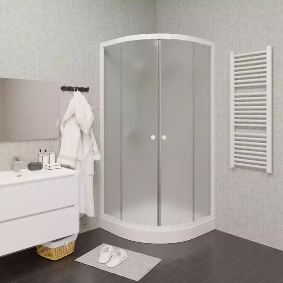 Душевое ограждение Parly 80х80 см ZF81, белый/матовое - фото 