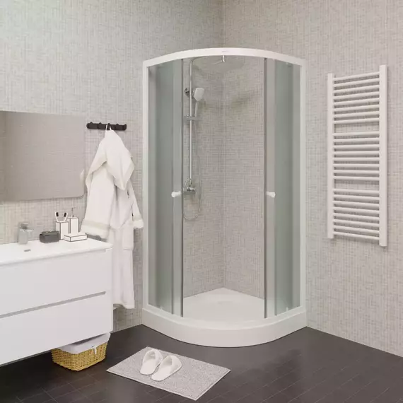 Душевое ограждение Parly 80х80 см ZF81, белый/матовое - фото 2