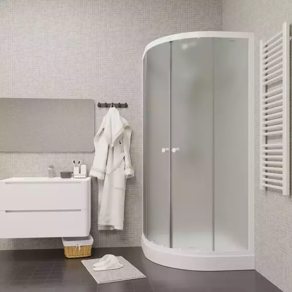 Душевое ограждение Parly 80х80 см ZF81, белый/матовое - фото 3