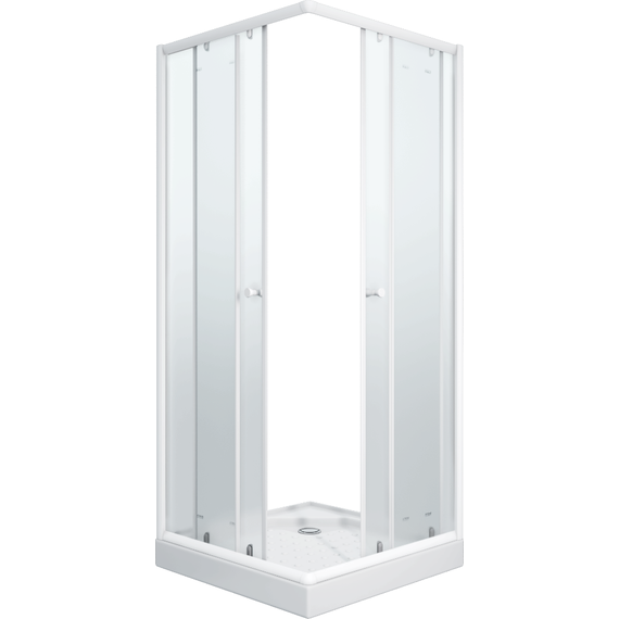 Душевое ограждение Parly 80х80 см ZFQ81, белый/матовое - фото 4