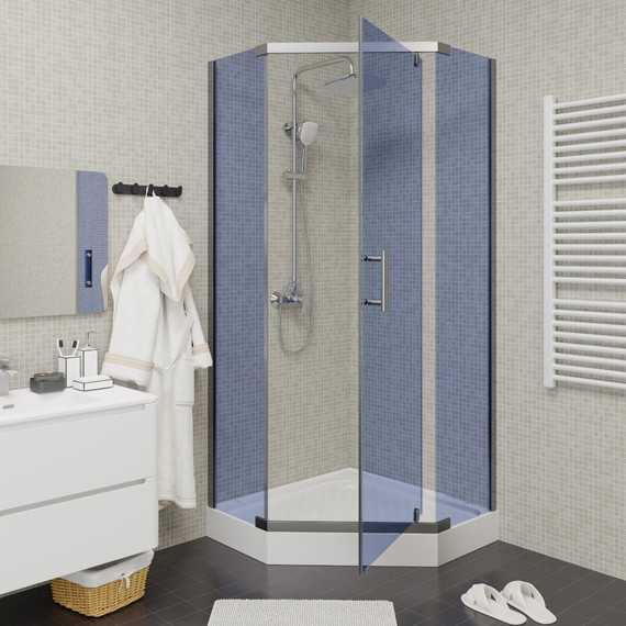 Душевое ограждение Parly 90х90 см ZPE911, хром/тонированное - фото 2