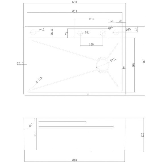 Кухонная мойка Abber Wasser Kreis AF2194B, чёрный матовый, Цвет производителя: чёрный матовый - фото 3
