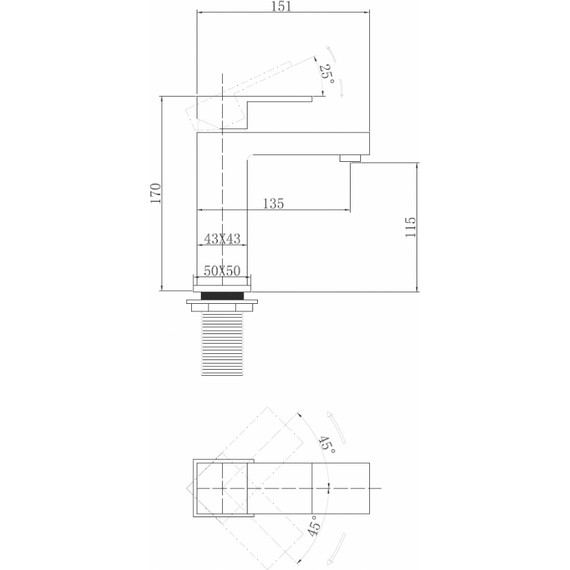 Смеситель для раковины Abber Daheim AF8210NG, никель, Цвет производителя: никель - фото 3