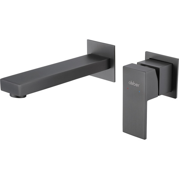 Смеситель для раковины настенный Abber Daheim AF8212NG (со скрытой частью) никель, Цвет производителя: никель - фото 