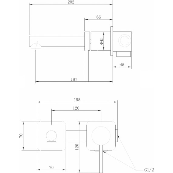 Смеситель для раковины настенный Abber Emotion AF8812NG (со скрытой частью) никель, Цвет производителя: никель - фото 3