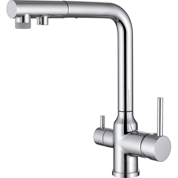 Смеситель для кухни Abber Emotion AF8814, с подключением фильтра и выдвижной лейкой,, Цвет производителя: хром - фото 