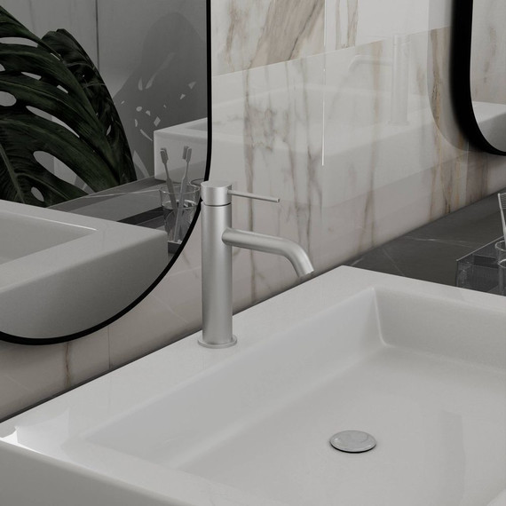 Смеситель для раковины Vincea City VBF-2C1BN, сатин - фото 2