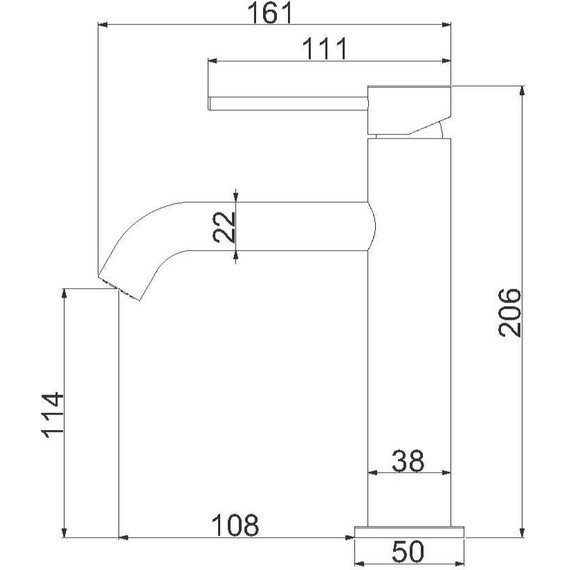 Смеситель для раковины Vincea City VBF-2C1MB, чёрный - фото 3