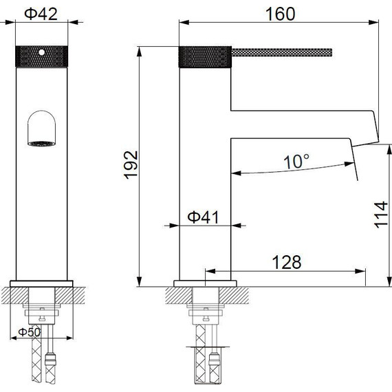 Смеситель для раковины Vincea Rim VBF-2RM1GM, вороненая сталь - фото 3
