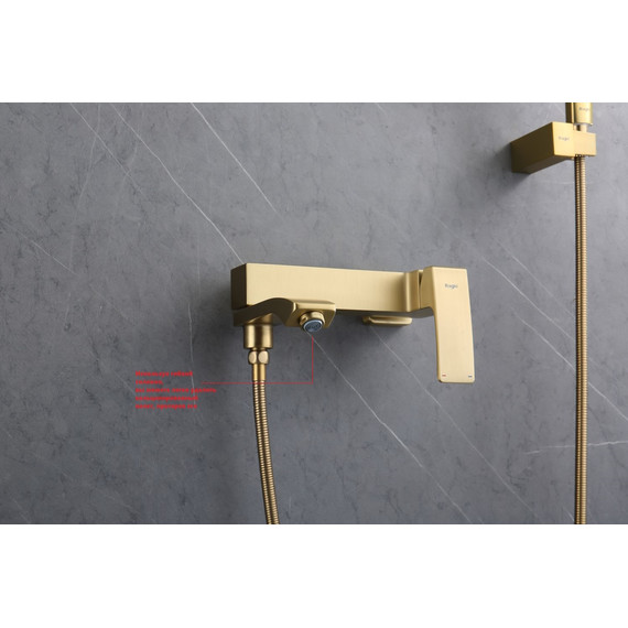 Смеситель для ванны Raglo R01.30.03, сатин золотой - фото 7