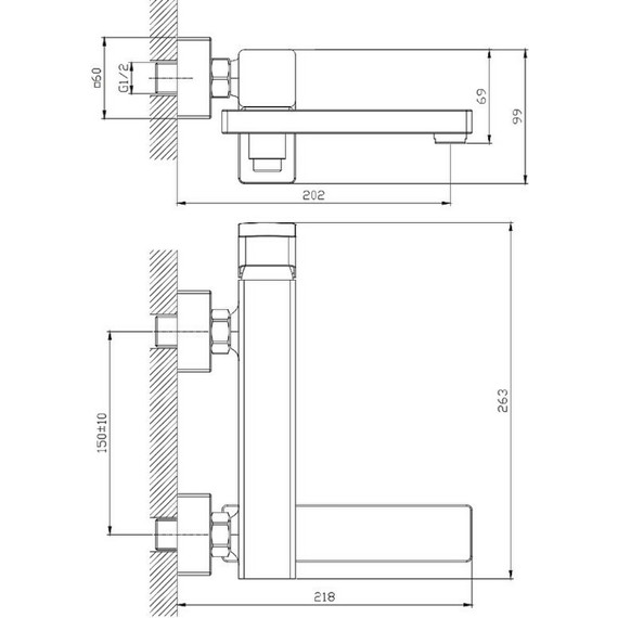 Смеситель для ванны Raglo R30.30.09, графит - фото 2