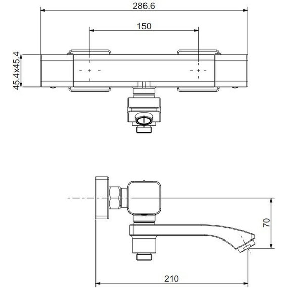 Смеситель для ванны с термостатом Raglo R01.36, хром - фото 2