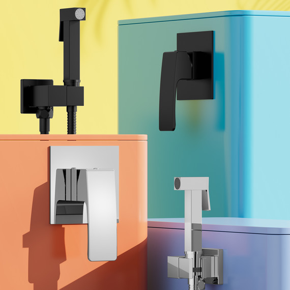 Набор для гигиенического душа Raglo R01.53.06 (со скрытой частью) чёрный - фото 9