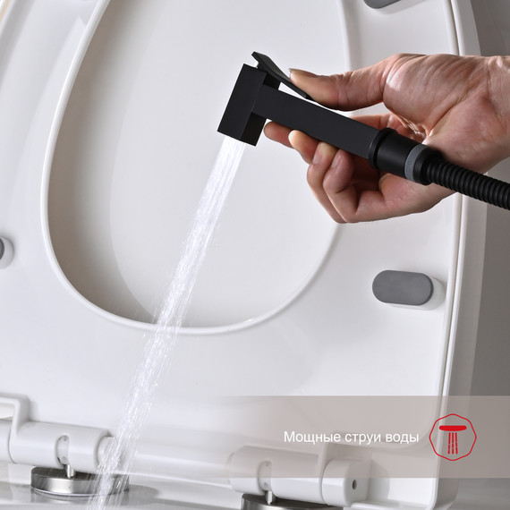 Набор для гигиенического душа Raglo R01.52.06 (со скрытой частью) чёрный - фото 7